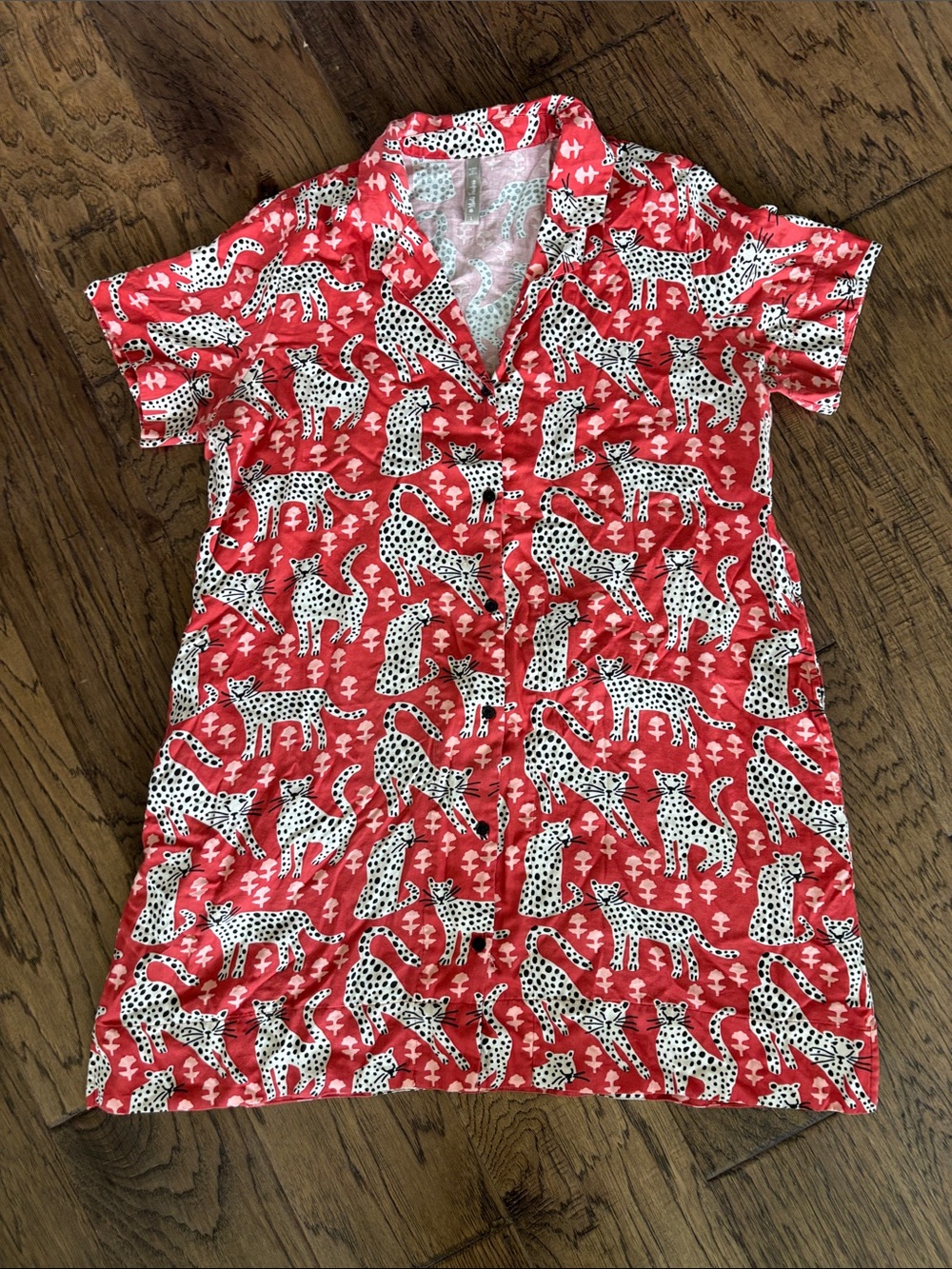 Mata Traders Poppy Leopard Print Camp Dress